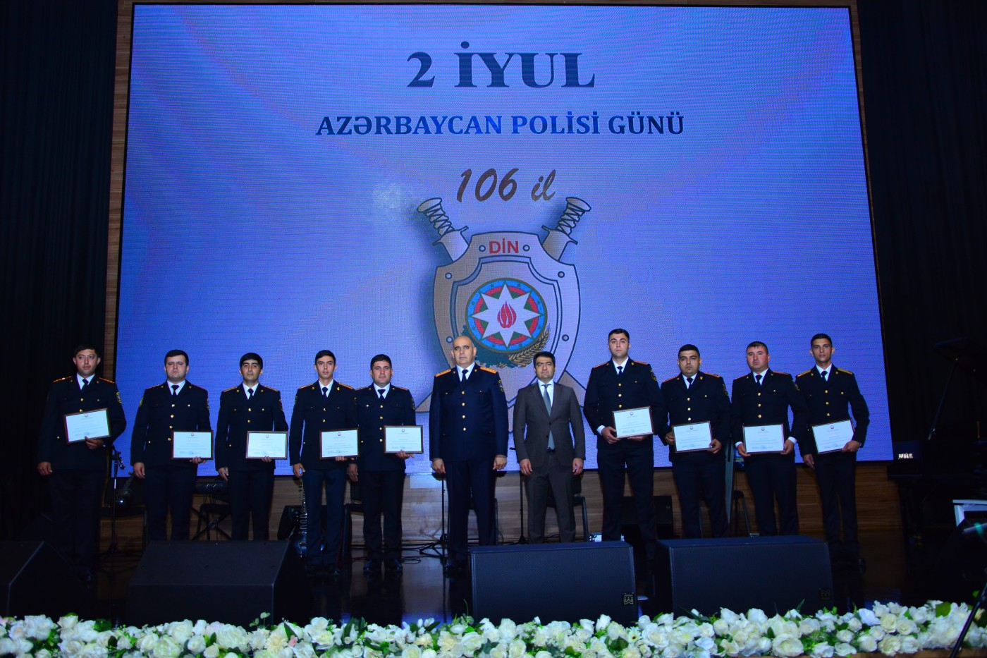 Azərbaycan Polisinin yaradılmasının 106-cı ildönümü Ağstafada qeyd olunub - FOTOLAR